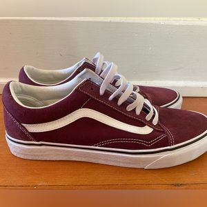 Old Sokol Vans - men’s size 10 - Port Royal (maroon)